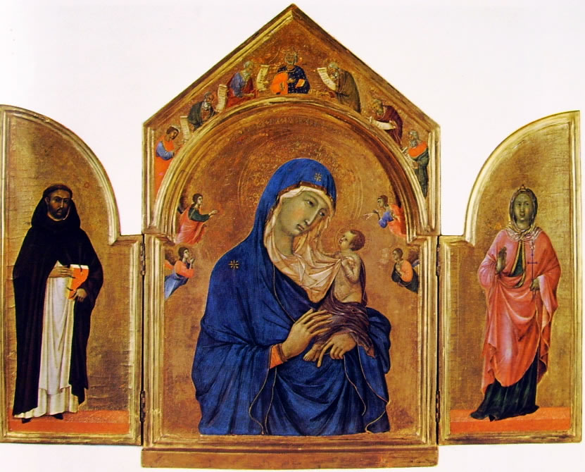 Scopri di più sull'articolo Trittichetto di Londra (San Domenico – Madonna col Bambino) di Duccio di Buoninsegna